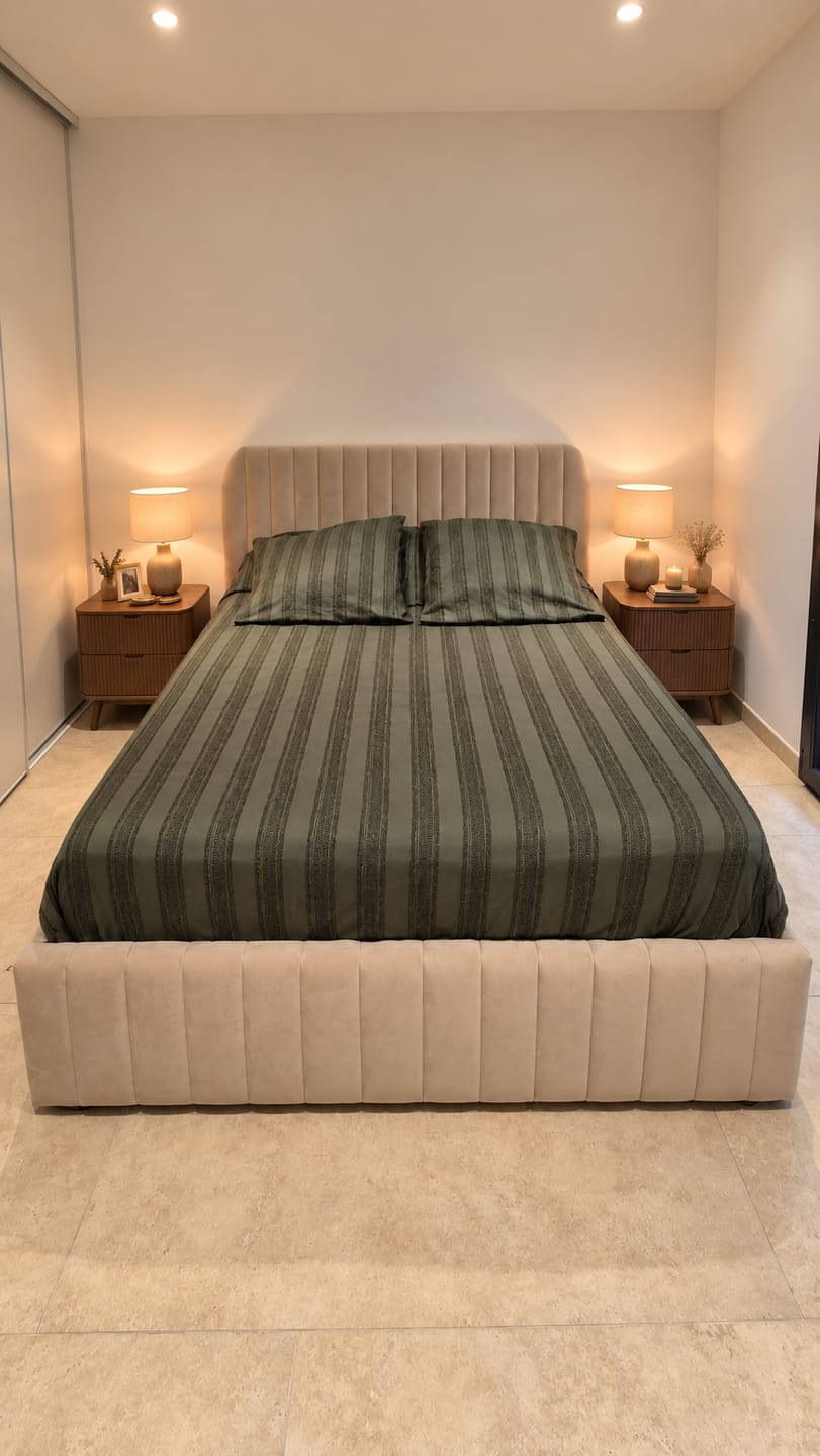 Customer photo review of Lit design avec coffre de rangement - MAELLE
