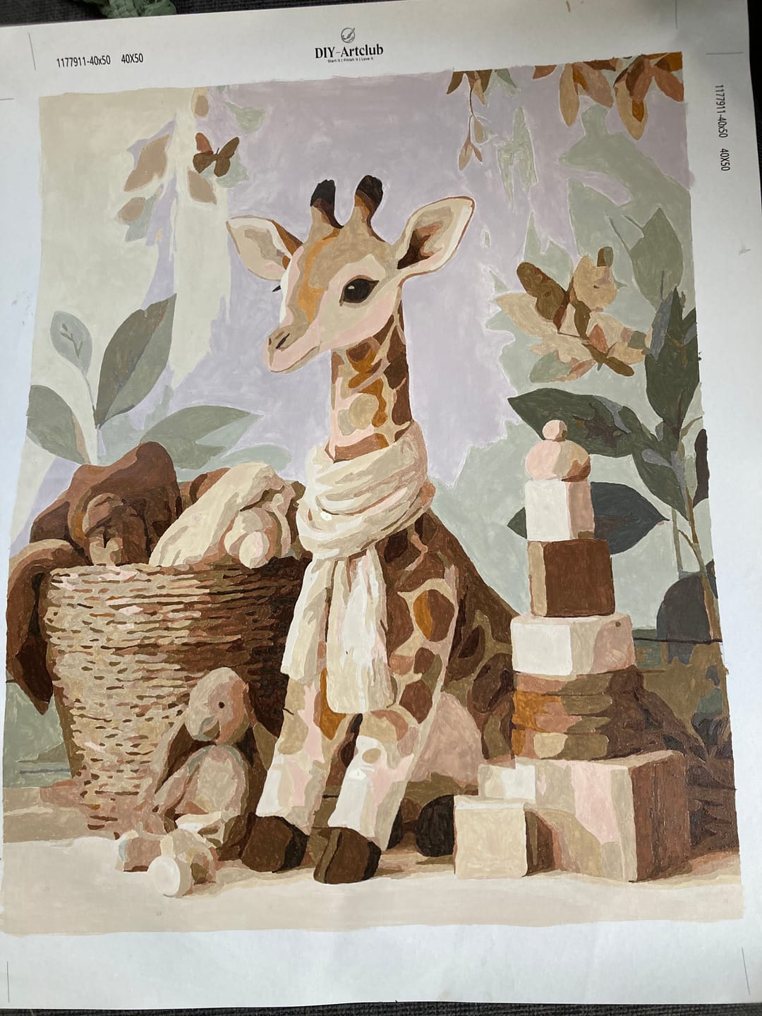Customer photo review of Baby Giraffe | Paint by Number