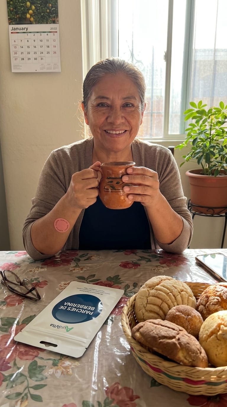 Customer photo review of Parches de Berberina | Tu aliado sin químicos