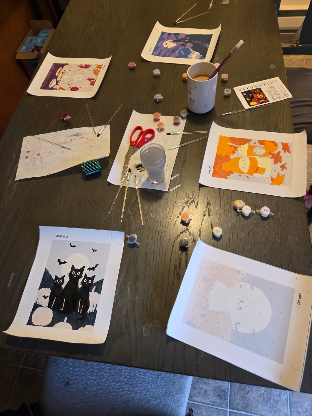 Customer photo review of 6 Mini Paintings - Spooky Autumn Set