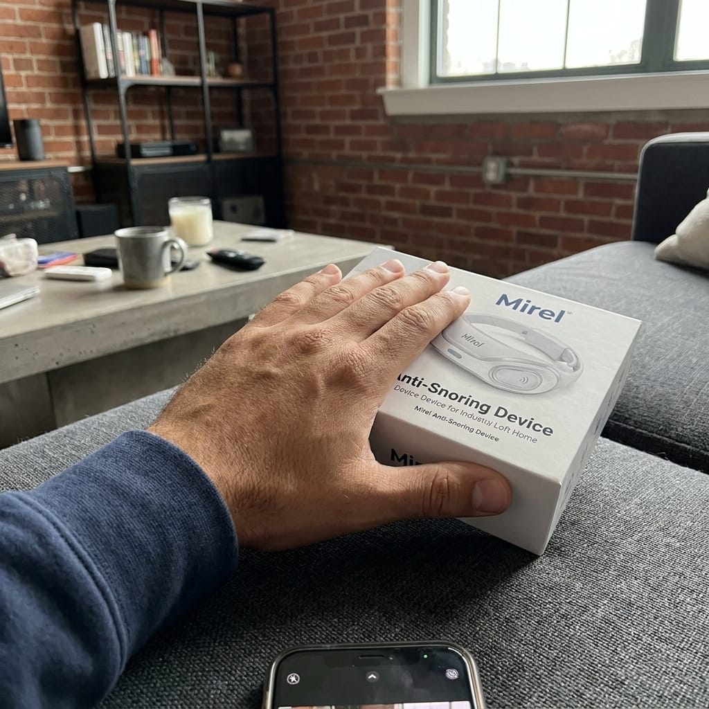 Customer photo review of Anti-Snoring Chin Pulse for Quiet Nights