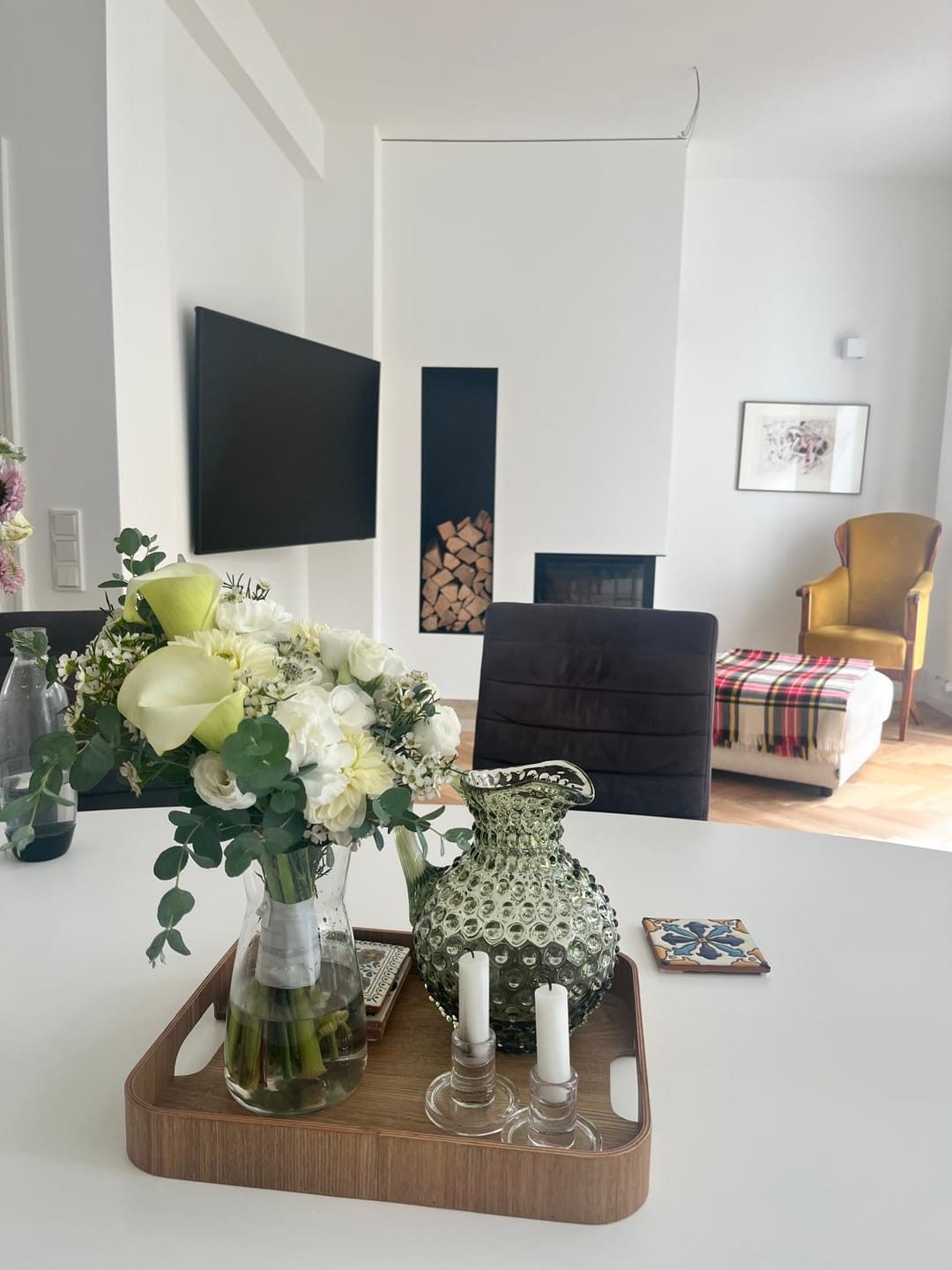 Customer photo review of Olive Green Hobnail Jug
