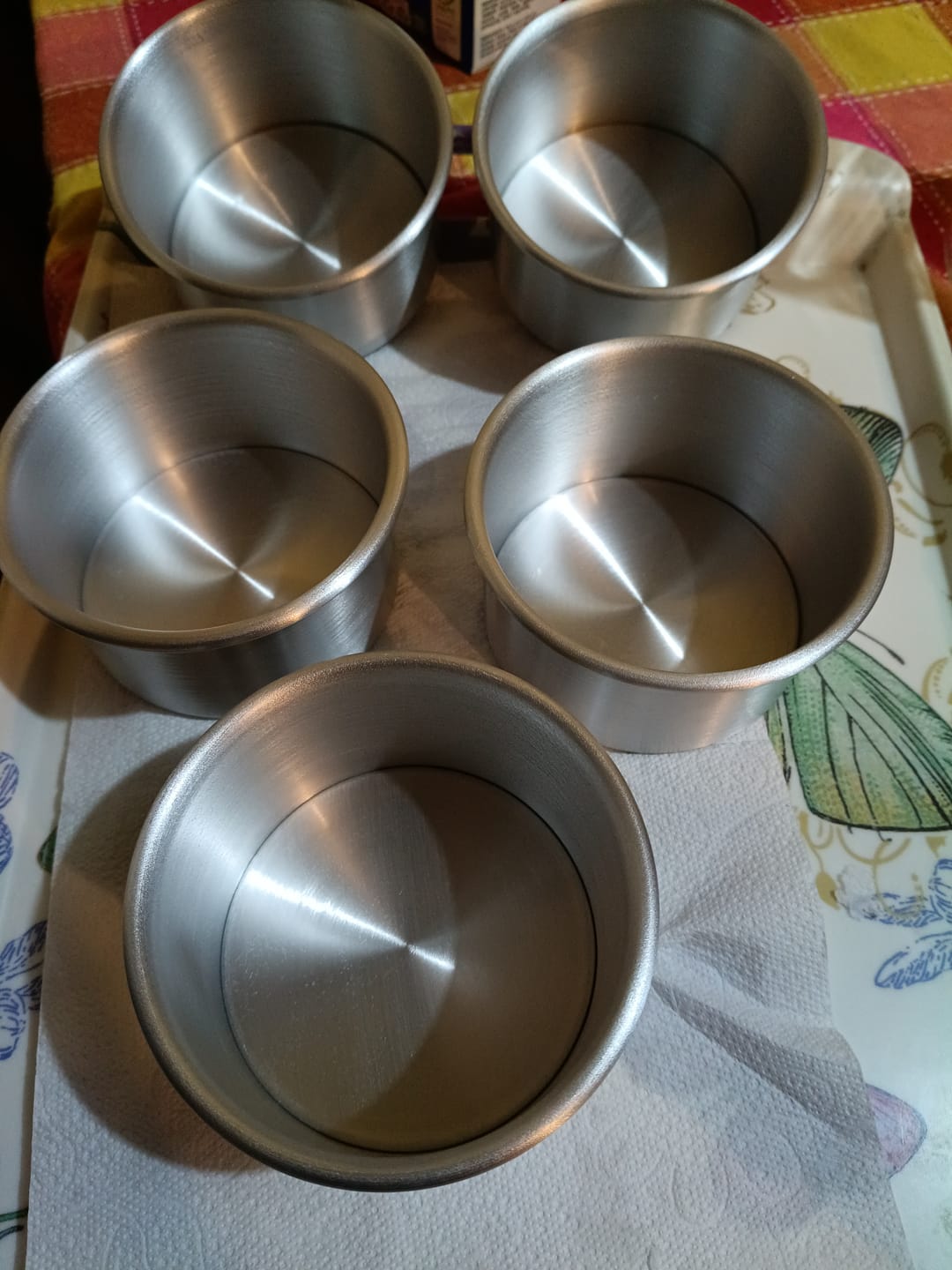Customer photo review of PACK 5 Mini Torta Moldes rollitos de canela cheescake individual