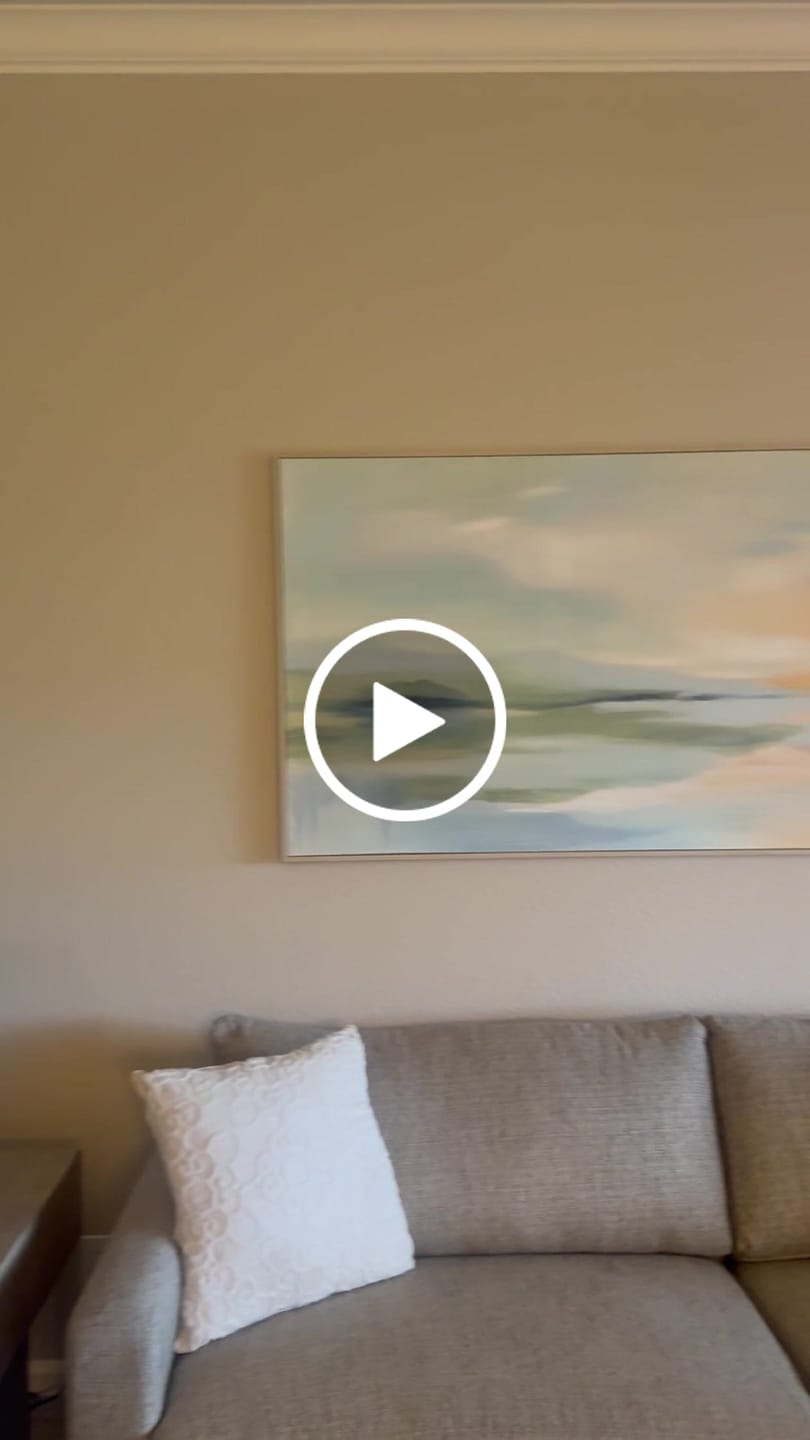 Customer video review of Ocean And Sky Abstract Wall Art #OS157