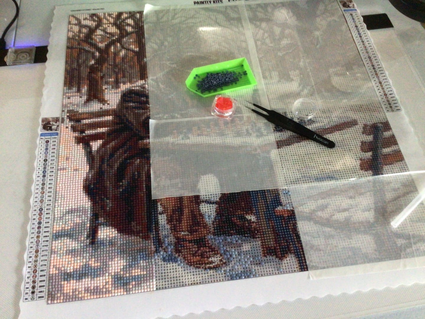 Customer photo review of Cold Game, Warm Hat (Diamond Painting)