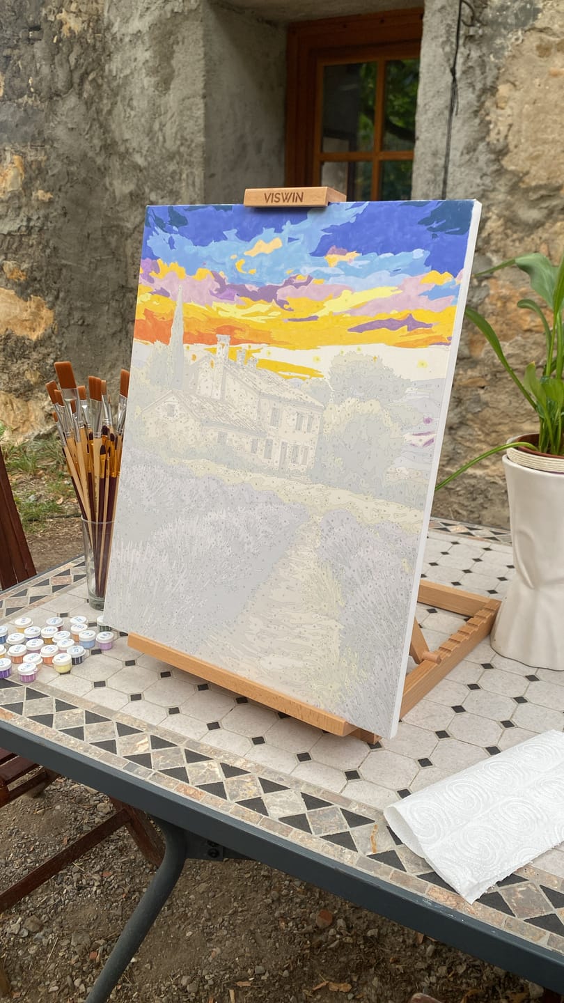 Customer photo review of Lavender field in France | Paint by Number