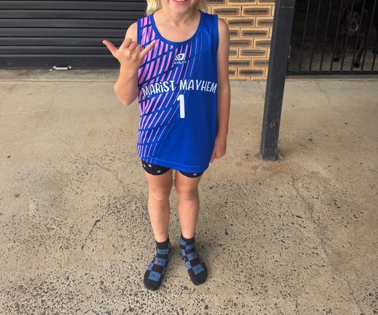 Customer photo review of Spray Sports Singlet - Royal Blue