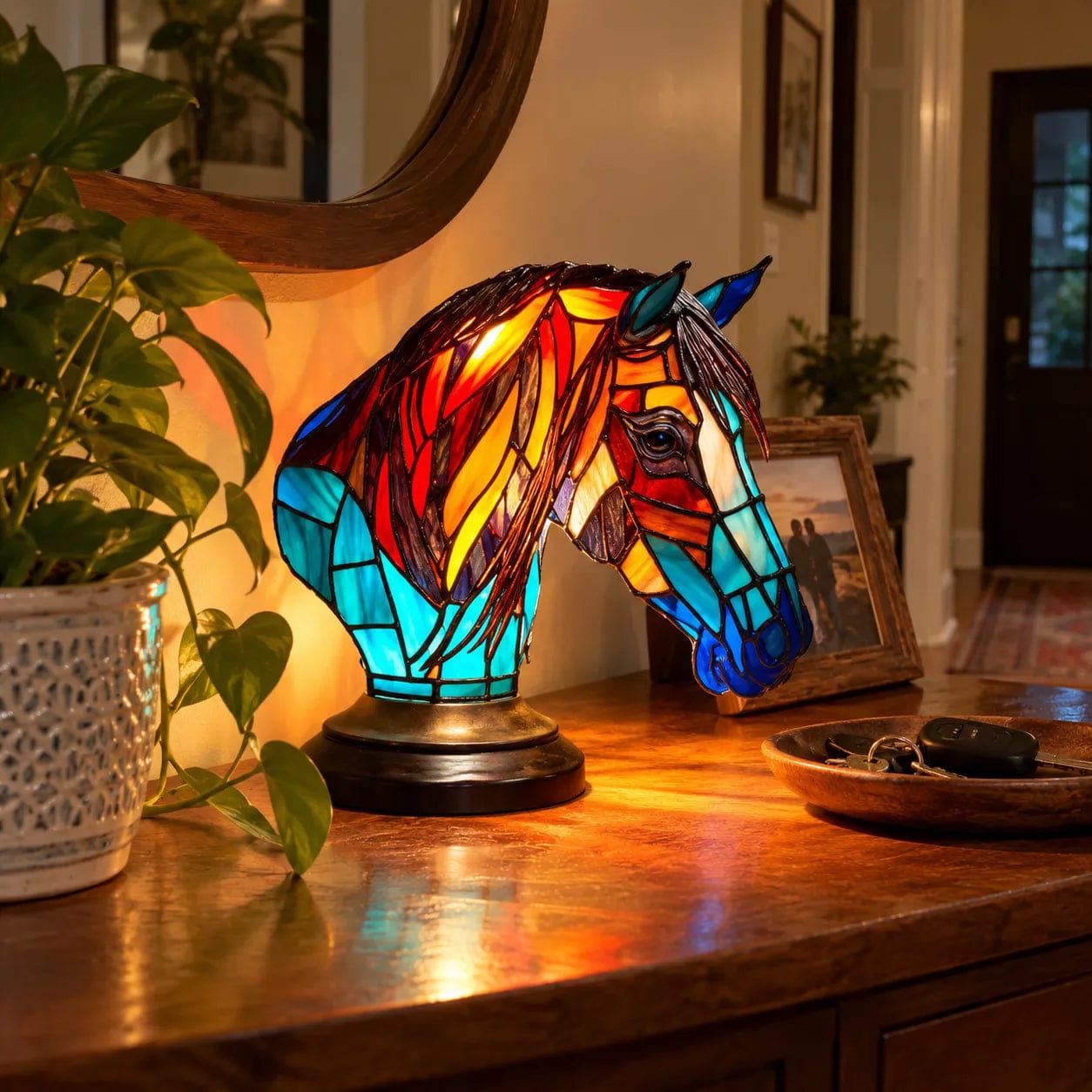 Customer photo review of Light Horse - handmade lamp that makes hearts shine