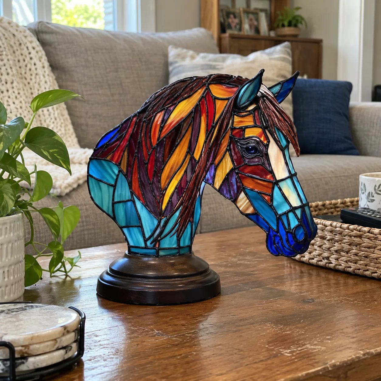 Customer photo review of Light Horse - handmade lamp that makes hearts shine