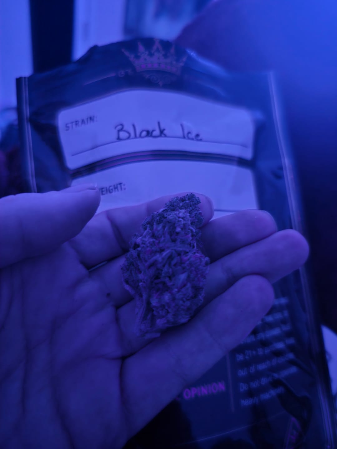 Customer photo review of Black Ice THCA Flower Ounce (28g)