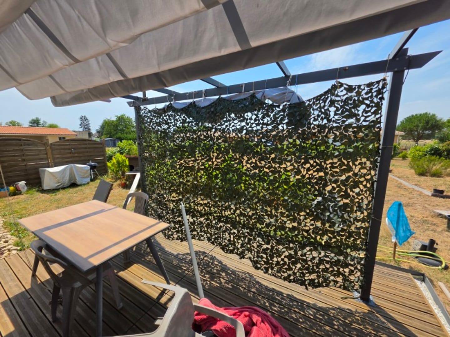 Customer photo review of Voile d'ombrage camouflage vert