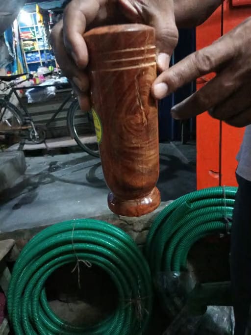 Customer photo review of Vijaysar Wooden Glass (100 ml) for Diabetes & Sugar Control for Daily Wellness