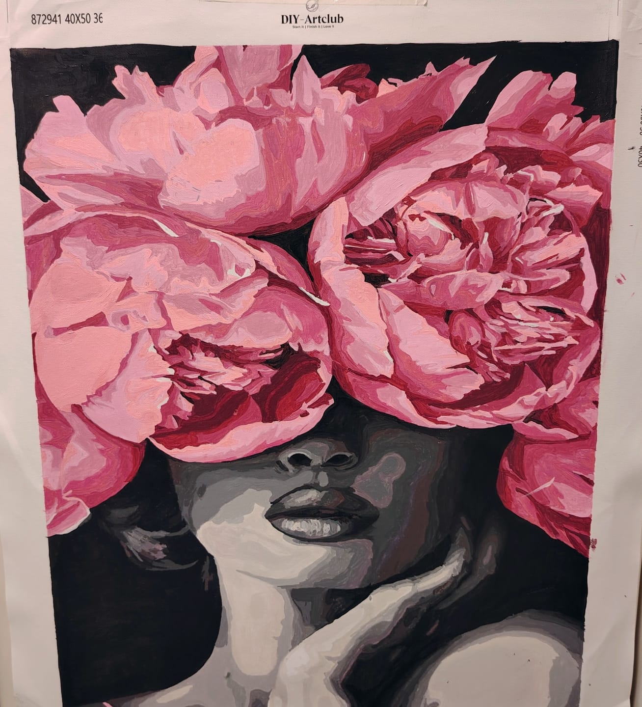 Customer photo review of Noir Woman | Paint by Numbers