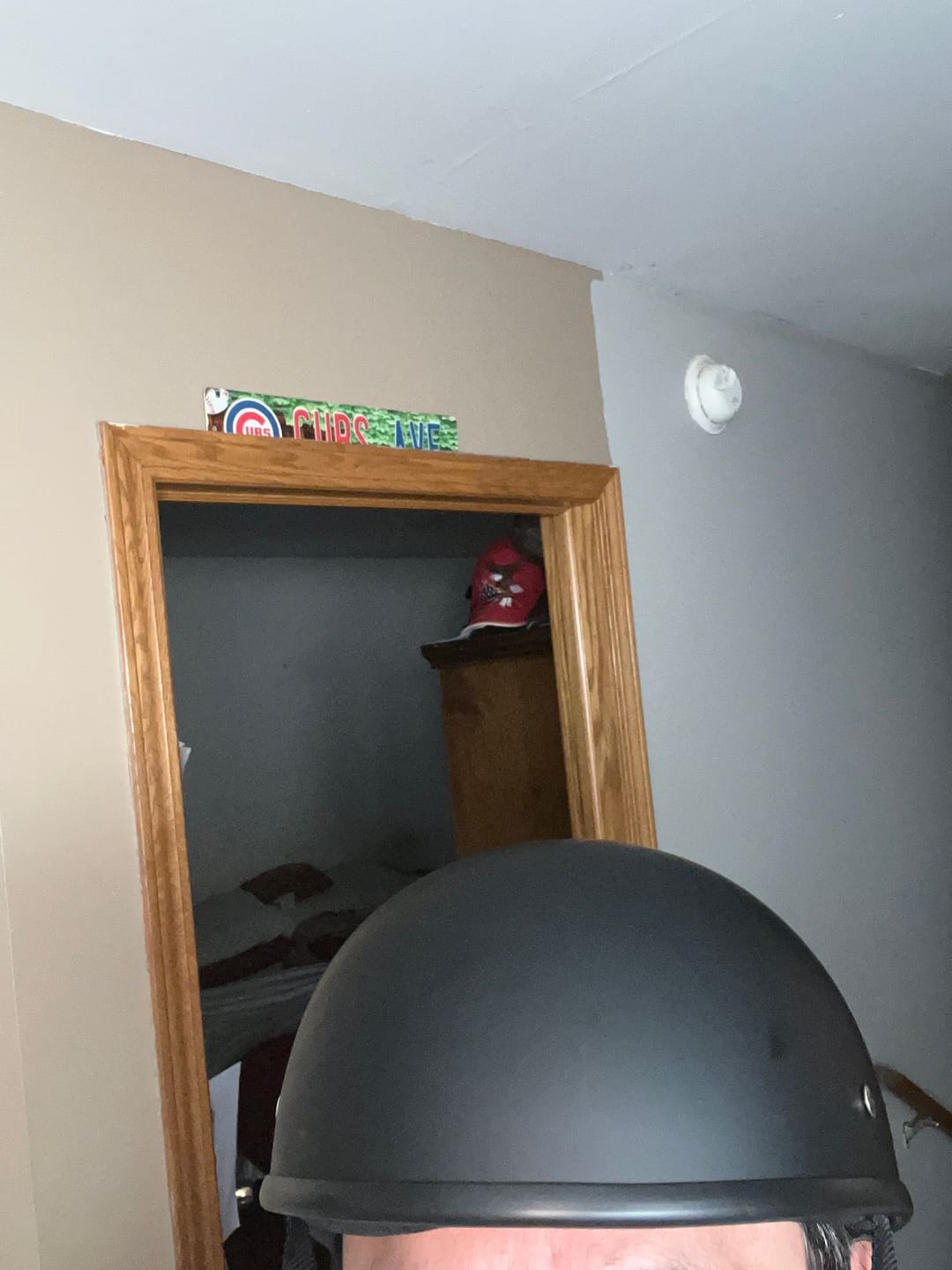 Customer photo review of Smallest Beanie Half Helmet