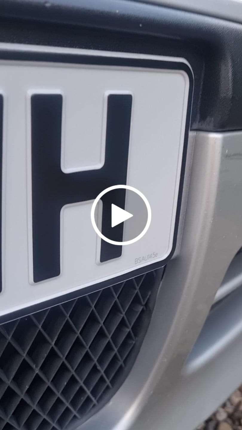 Customer video review of Metal Pressed Number Plate (standard)- 520mm x 111mm