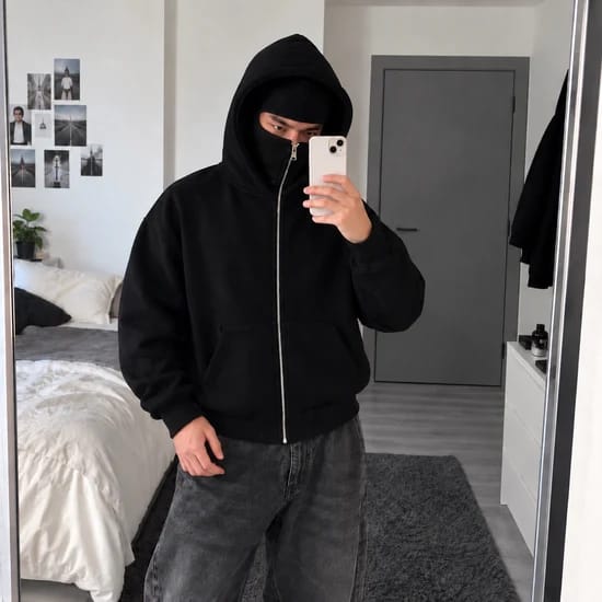 Customer photo review of Ninjaclava™ 3 İplik Kar Maskeli Ninja Hırka Polar