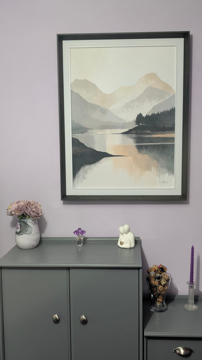 Customer photo review of Mountain Reflections Framed Canvas by Sabrina Roscino