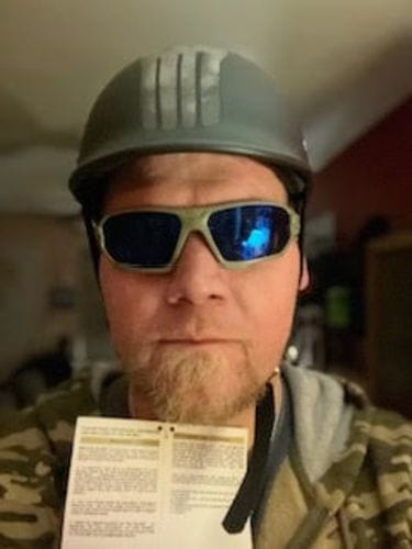 Customer photo review of Smallest Polo SOA  Helmet - Skull Retro