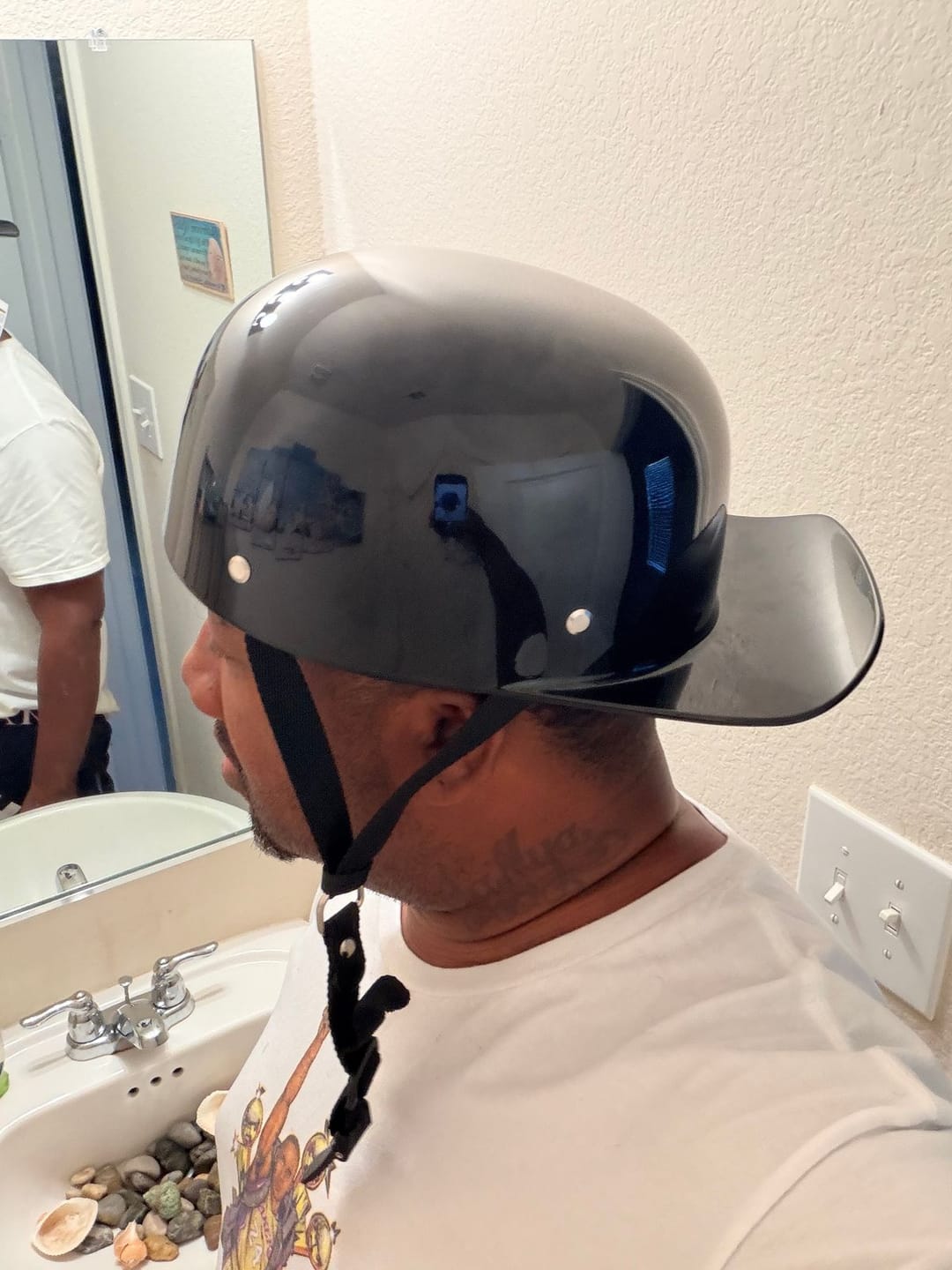 Customer photo review of LD Baseball Motorcycle Helmet