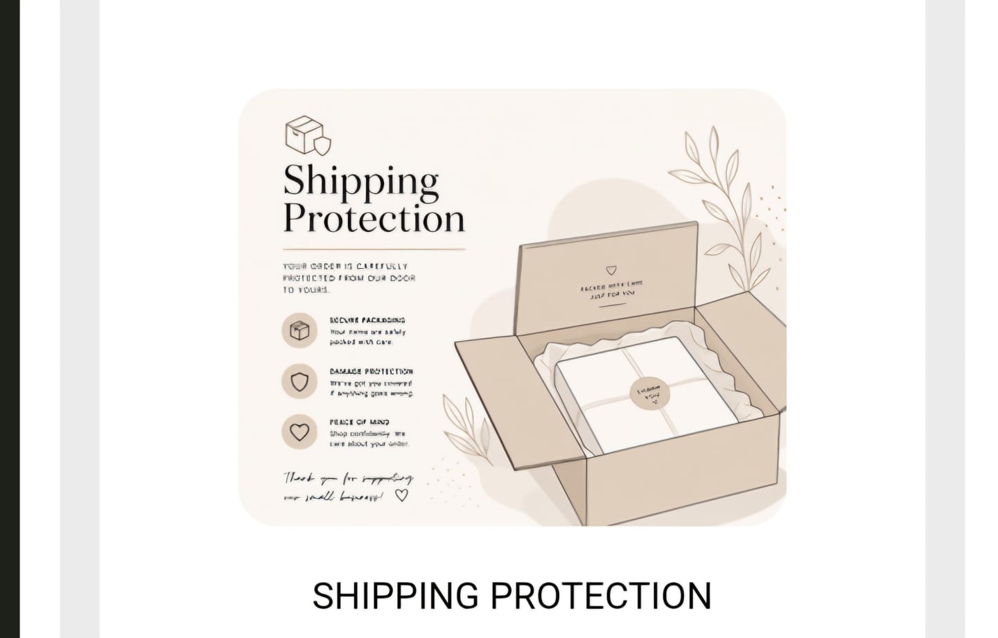 Customer photo review of SHIPPING PROTECTION
