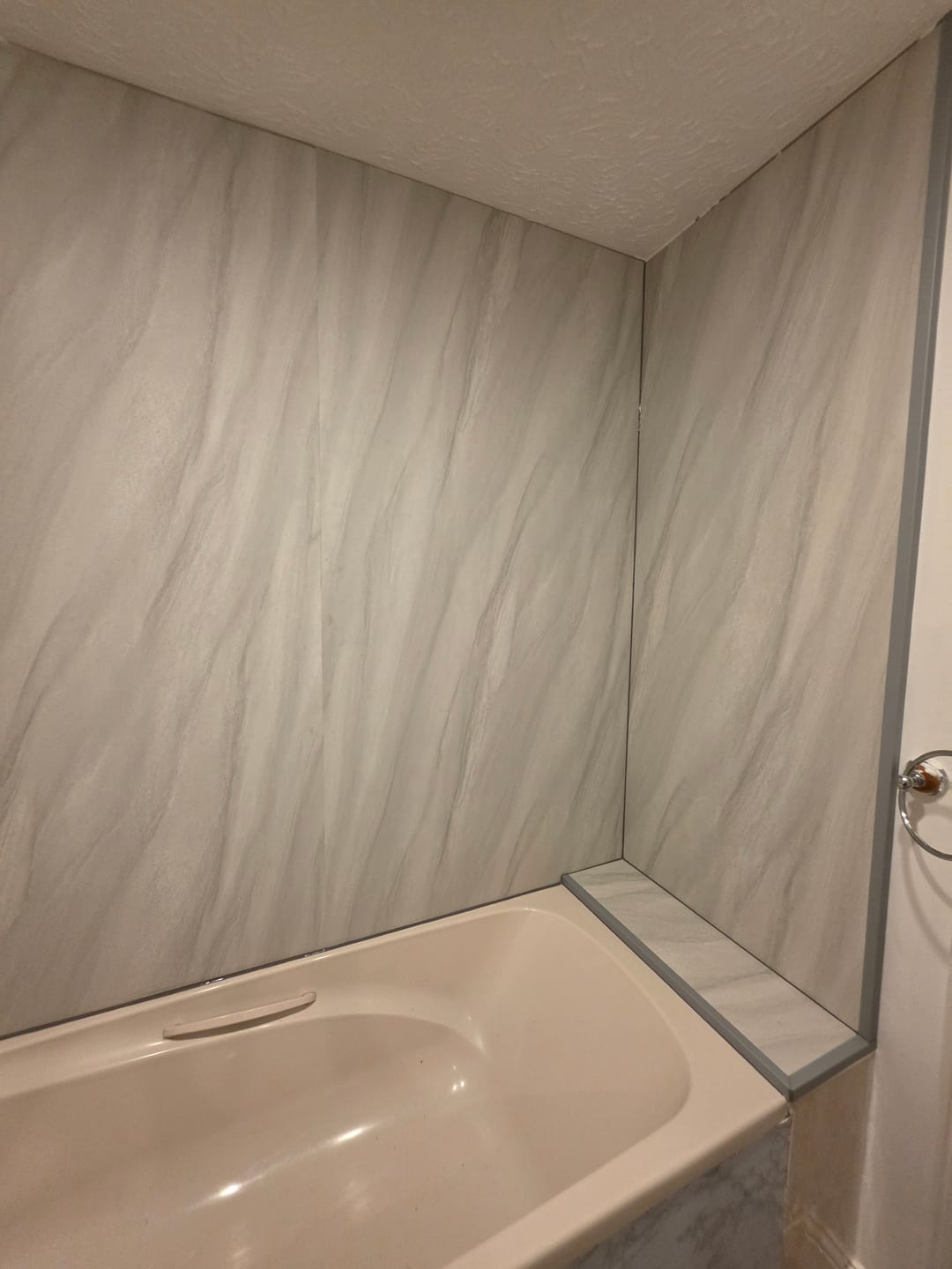 Customer photo review of 10mm Ocean Grey Ultra Matt Shower Panel 1M x 2.4M