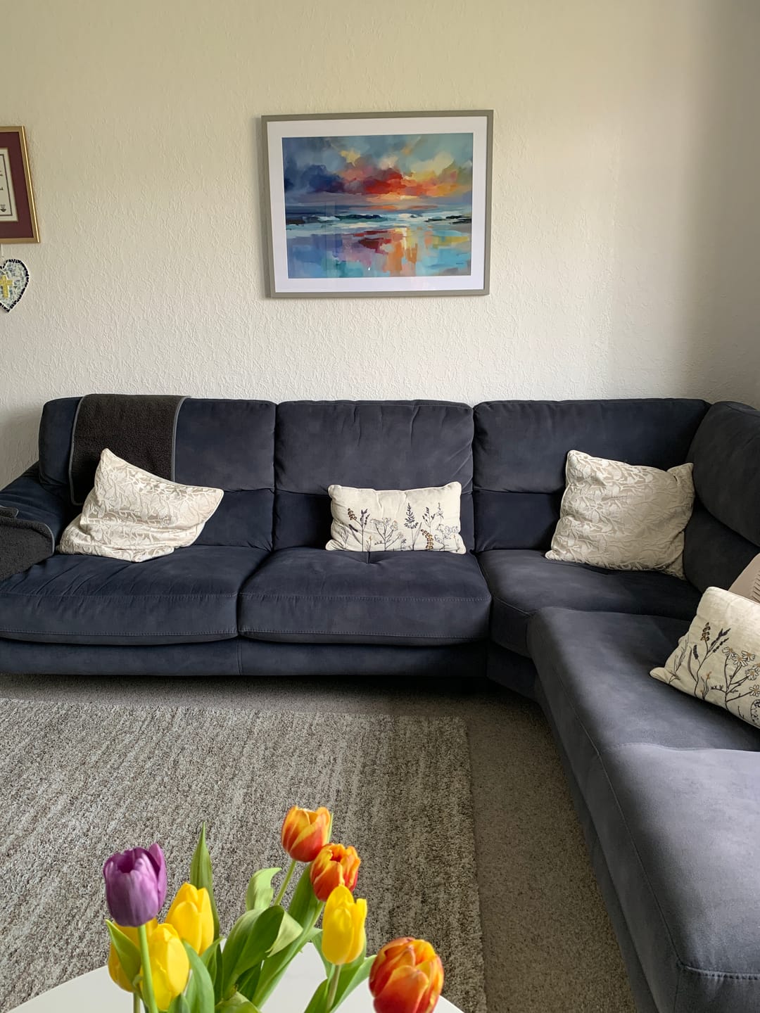 Customer photo review of Colourful Ocean Shore Framed Art Print