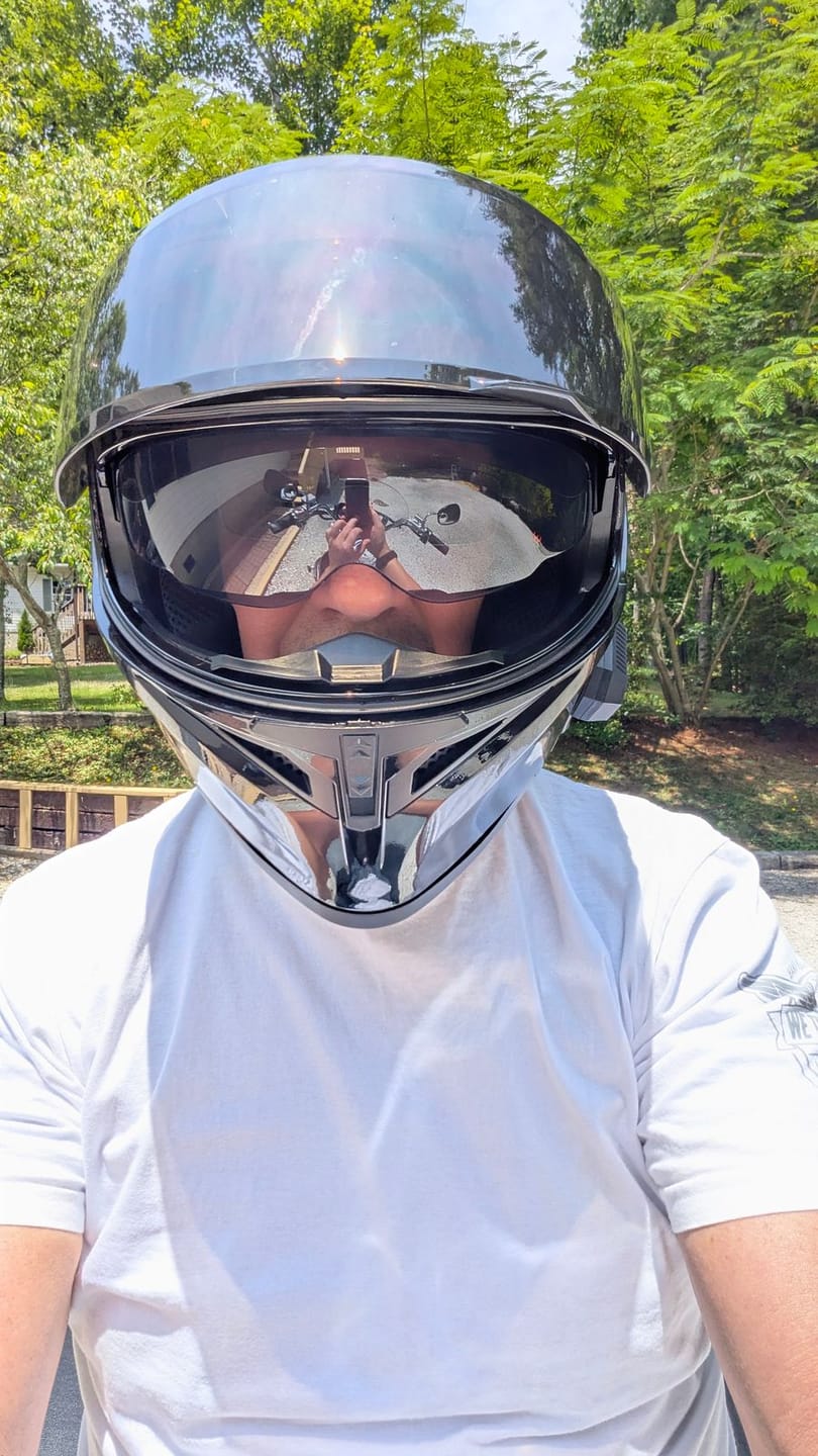Customer photo review of Visor Replacement for K1 Modular Helmet - Bluetooth Headset