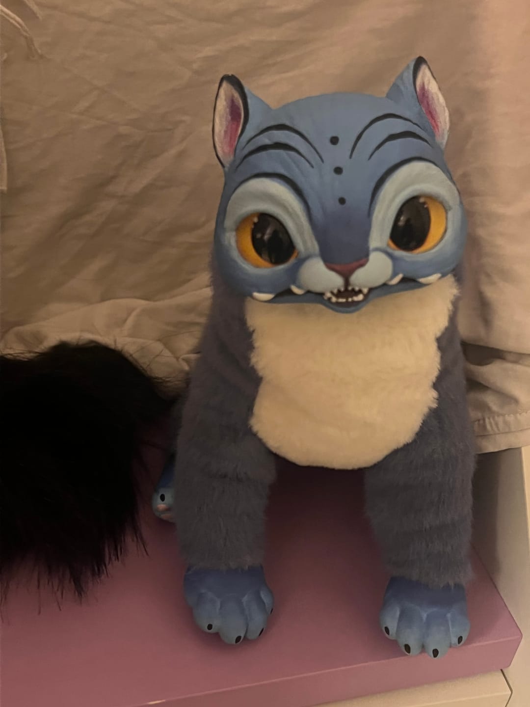 Customer photo review of Chubby Tiger –  Light purple blue with stripes