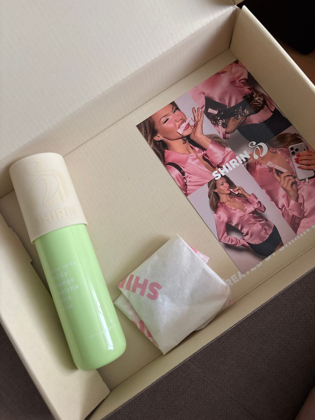Customer photo review of Body Spray Milky Mango Matcha Latte Kiss