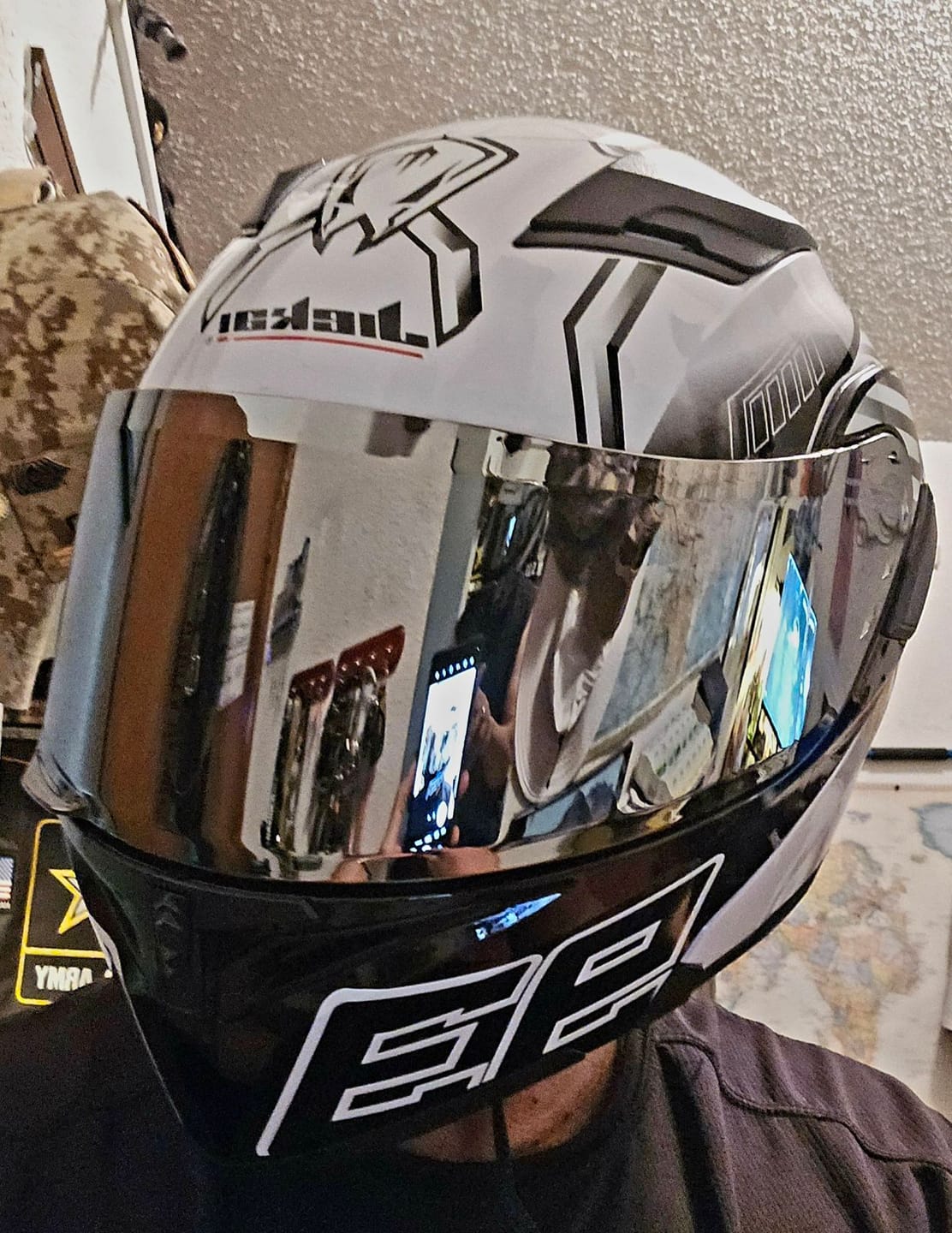 Customer photo review of Visor Replacement for K1 Modular Helmet - Bluetooth Headset