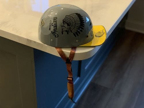 Customer photo review of Baseball Motorcycle Helmet Built-in Visor