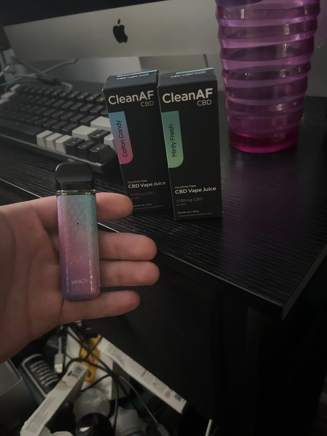 Customer photo review of Cotton Candy CBD Vape Juice