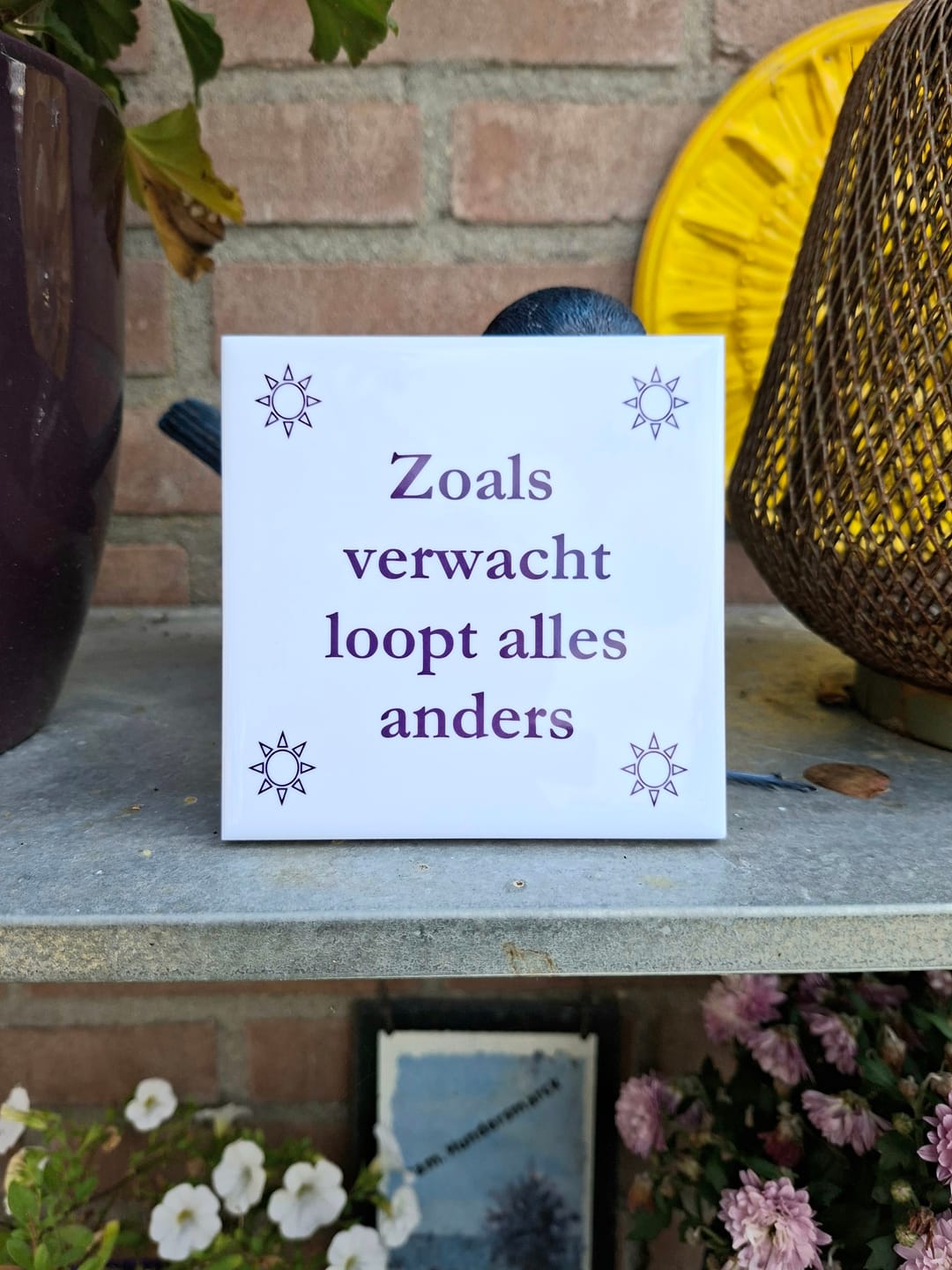 Customer photo review of Sublimatie Keramische Tegel 10.8 x 10.8 cm Wit Glanzend - Keramiek