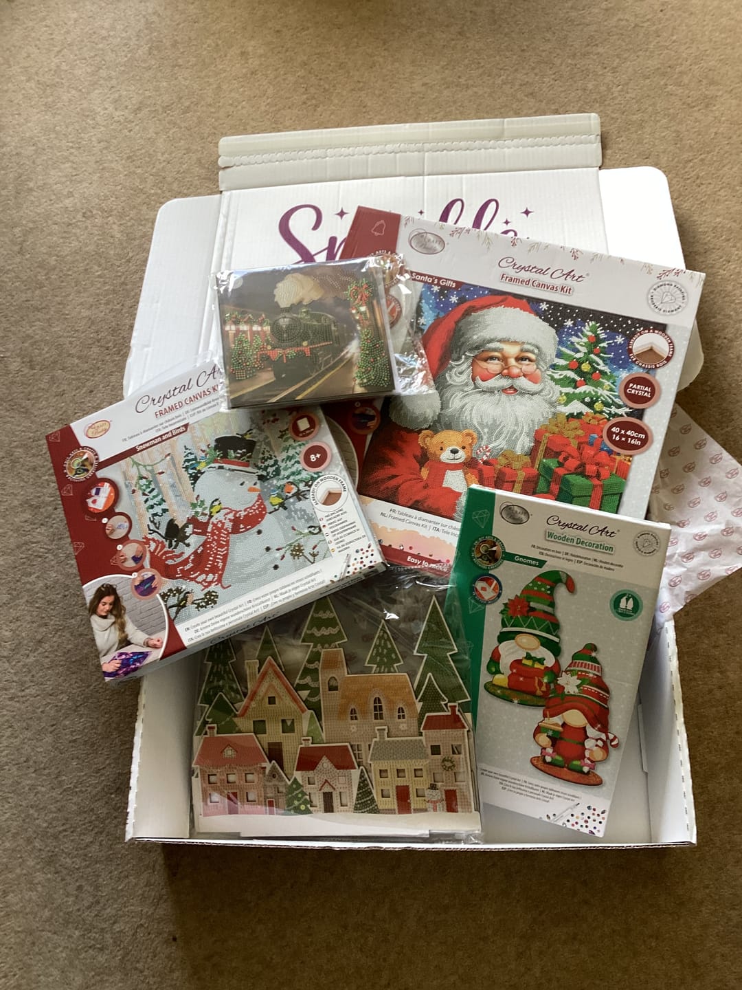 Customer photo review of Christmas Crystal Art Mystery Box