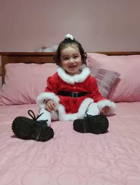Customer photo review of Vestido Navideño para Bebé