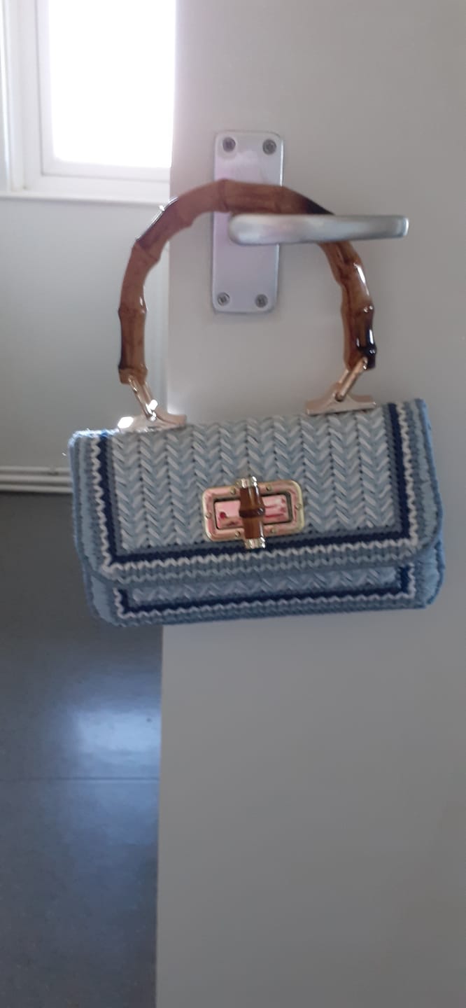 Customer photo review of Linden Whisper Clutch Cross Stitch DIY kit