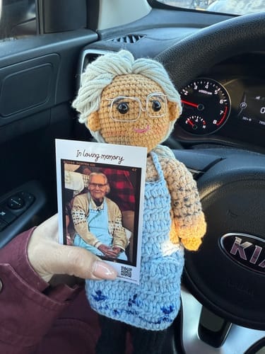 Customer photo review of Tranquil® - Personalized Crochet Doll with Voice Recorder