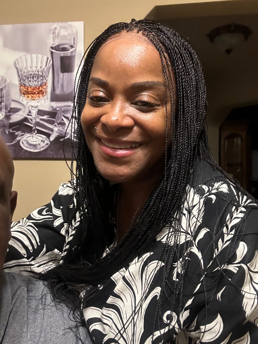 Customer photo review of Mica - Micro Senegalese Twist Pre Bleached Swiss HD Full Lace Knotless Braids Wig 799 Strands