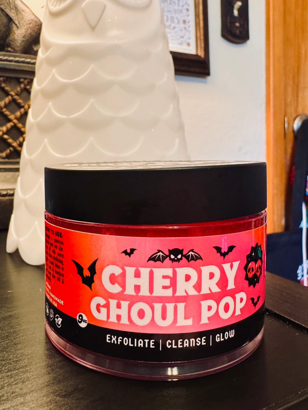 Customer photo review of Cherry Ghoul Pop Cream Scrub