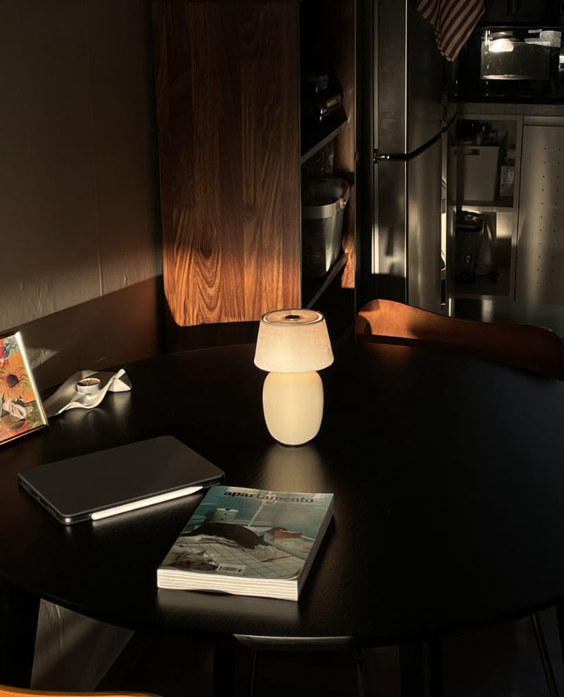 Customer photo review of Torso Petite Table Lamp