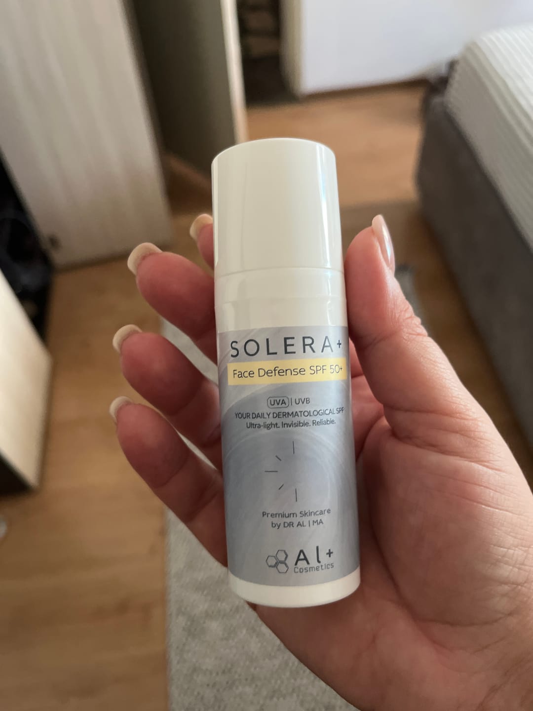 Customer photo review of SOLERA+ | Face Sunscreen Fluid SPF 50+