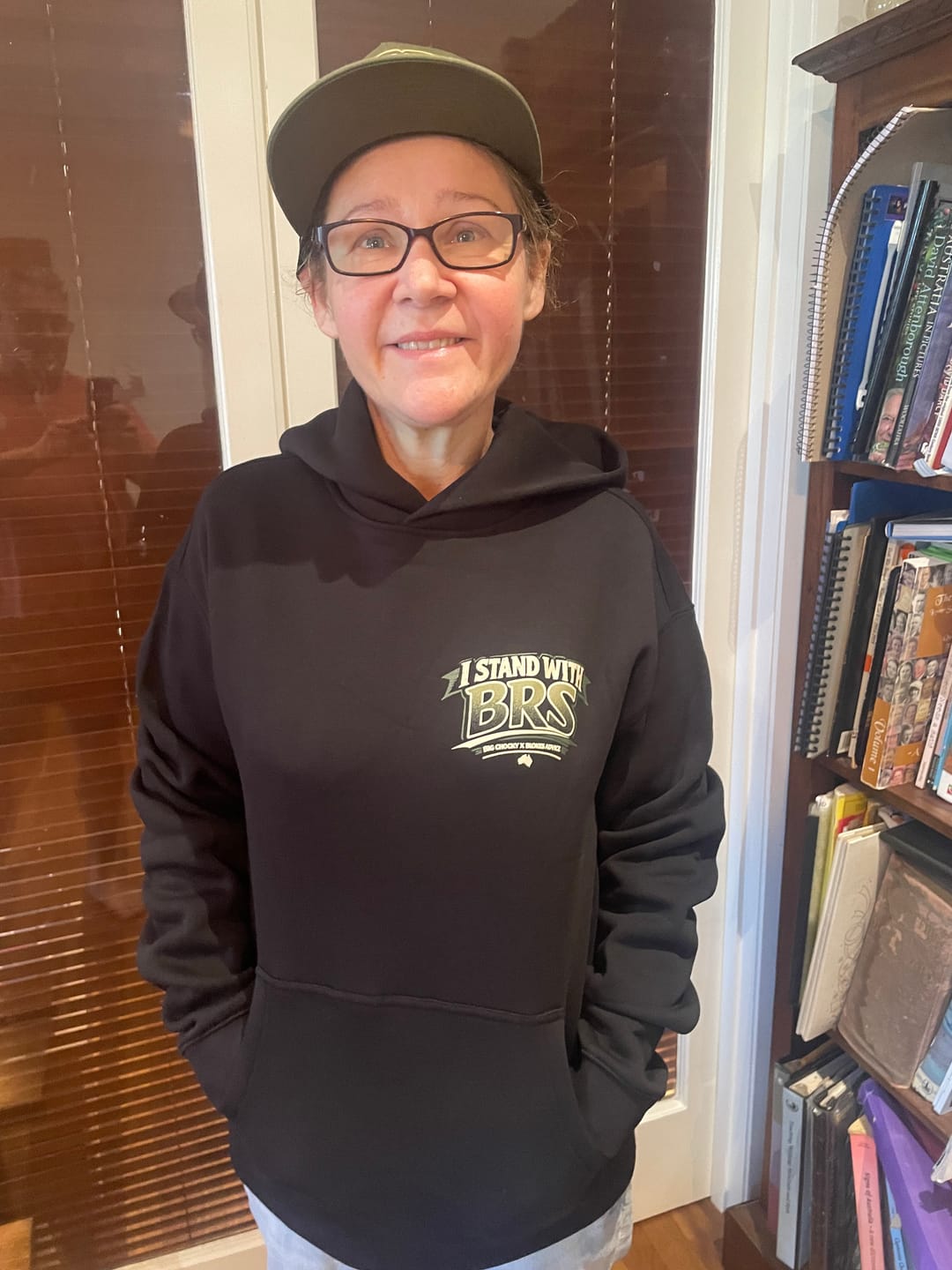 Customer photo review of Big Chocky | Stand With BRS Hoodie