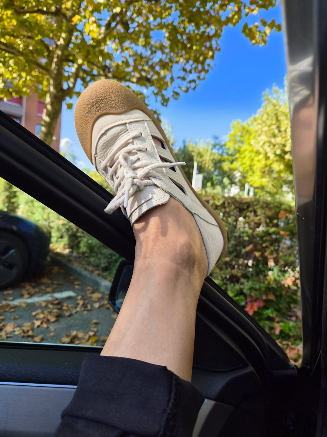 Customer photo review of Women Summer Genuine Leather Openwork Slip-On Flats
