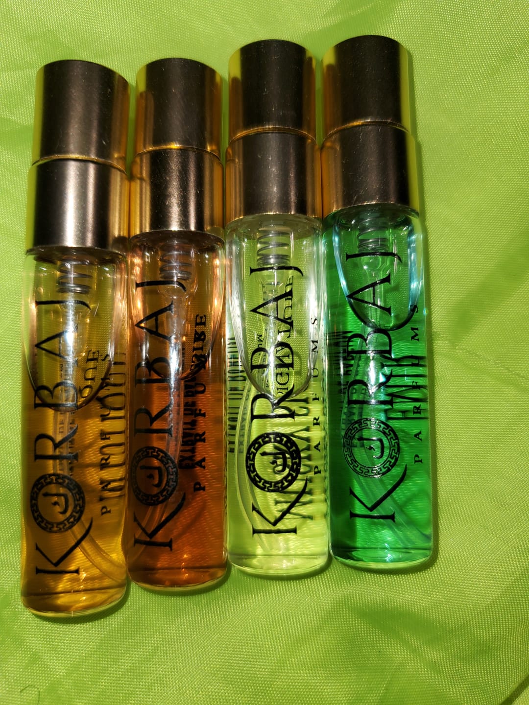 Customer photo review of Korbaj Discovery Perfume Sample Set – 4 pcs (20ml)