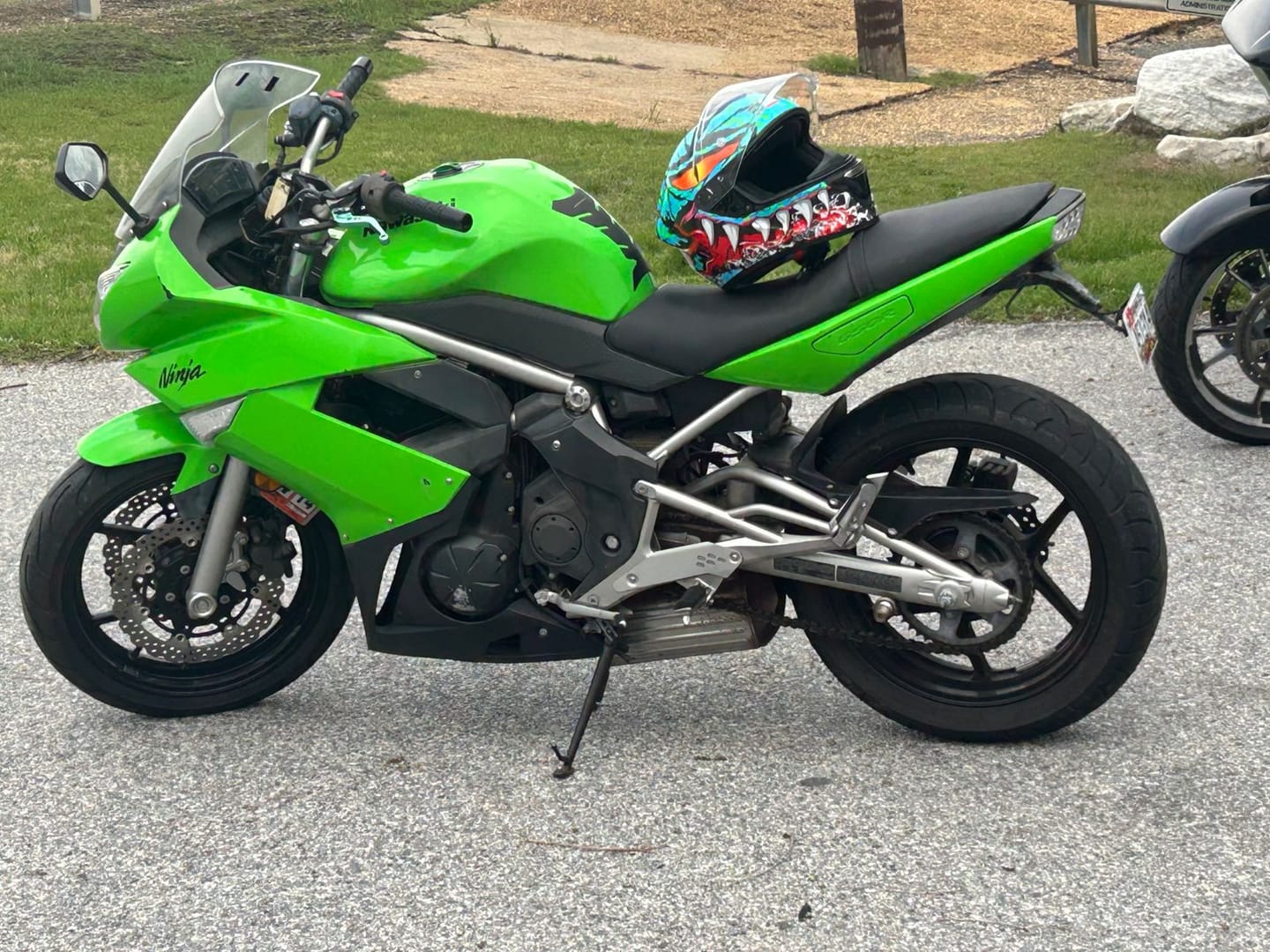 Customer photo review of K3 Carbon Fiber Helmet - Bluetooth Headset