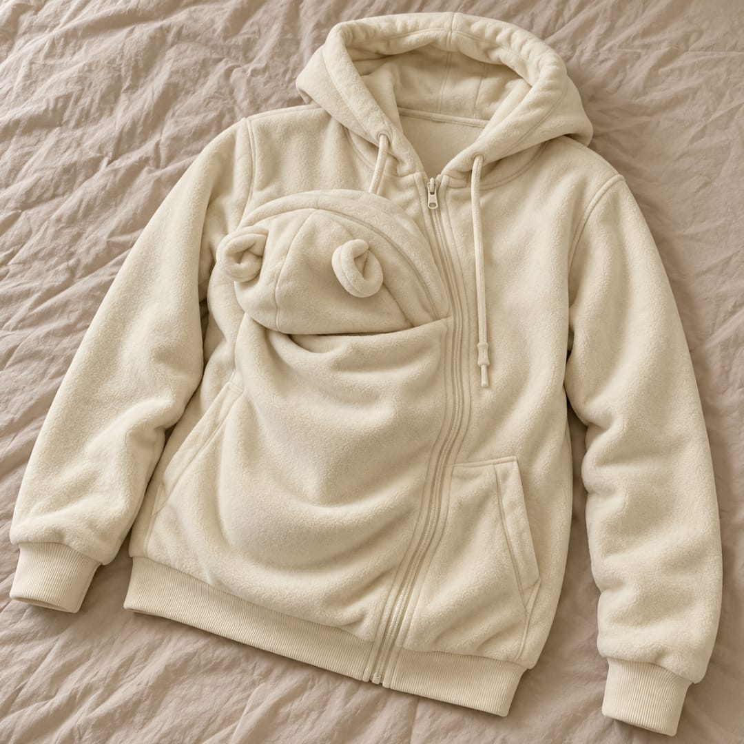 Customer photo review of Norelle™ — Cozy Babywearing Hoodie
