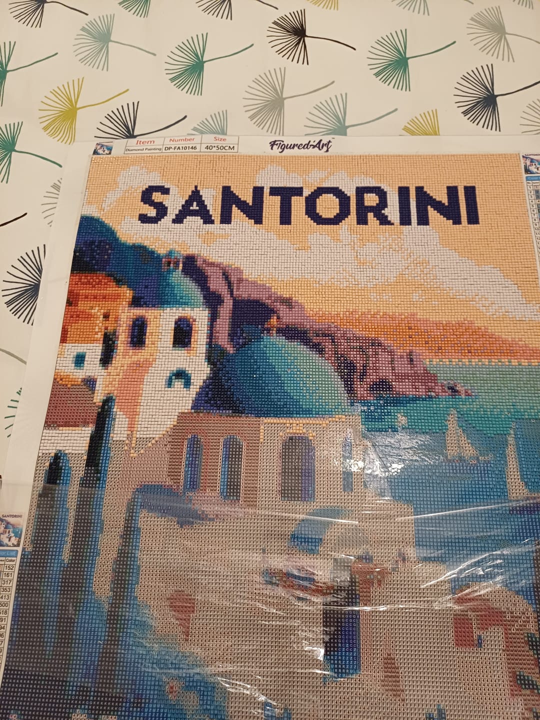 Customer photo review of Broderie Diamant - Affiche Poster Santorin