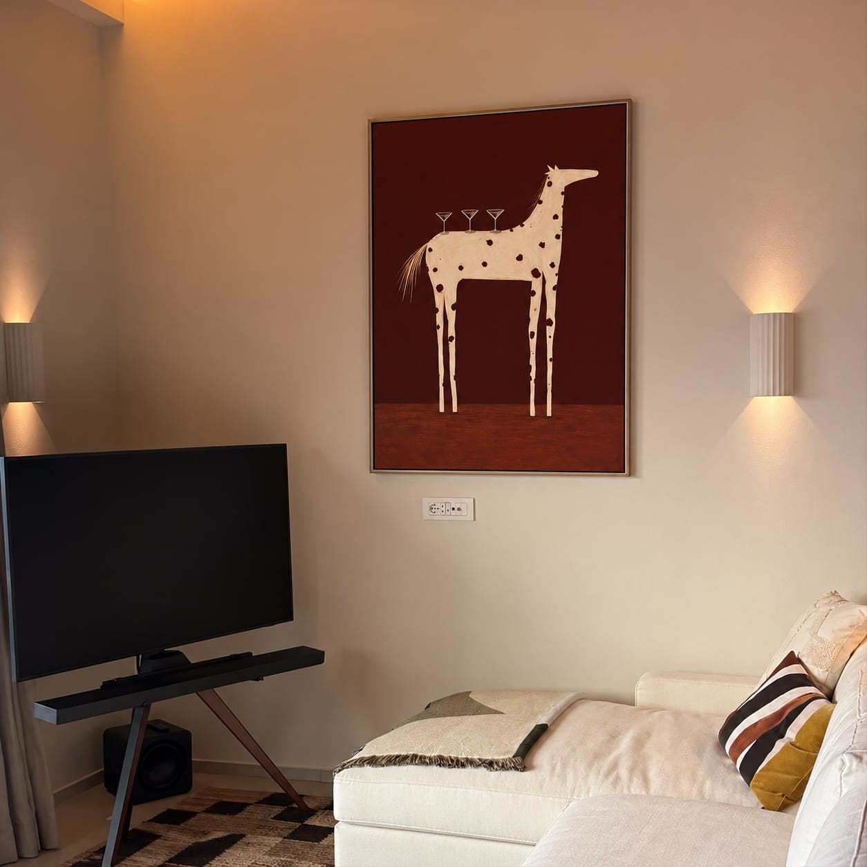 Customer photo review of Cocktail Steed Wall Art