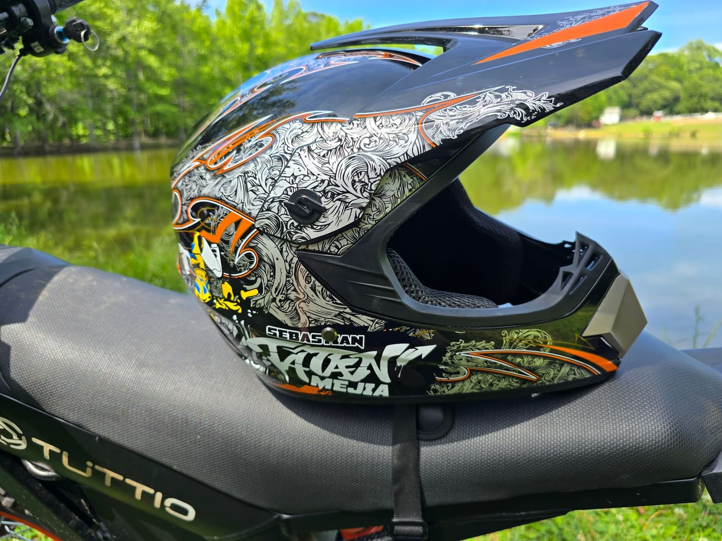 Customer photo review of Aegis X9 Motocross Helmet with Bluetooth Headset