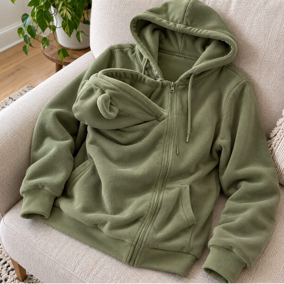Customer photo review of Norelle™ — Cozy Babywearing Hoodie